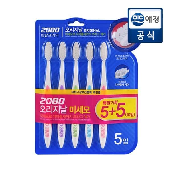 상품 01. 애경 2080 덴탈크리닉 오리지날 칫솔 (미세모) 10입