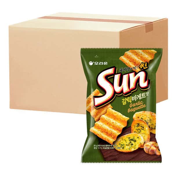 오리온 썬 갈릭바게트 80g X 12입 (1박스)