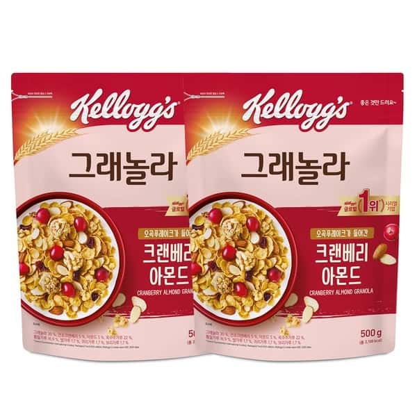 크랜베리 아몬드 그래놀라 500g  파우치형 2봉지