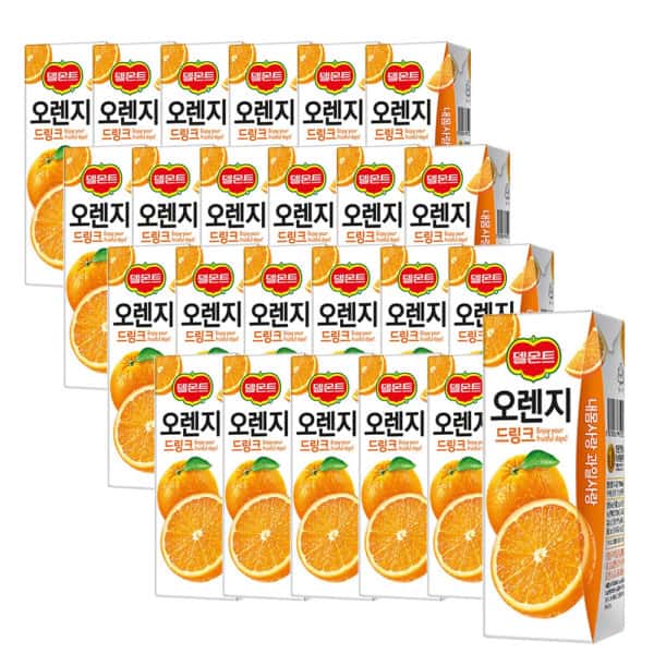 델몬트 오렌지 드링크 190ml 24팩 2박스(총 48팩) 오렌지주스 주스/ 과일음료 / 델몬트 / 드링크팩