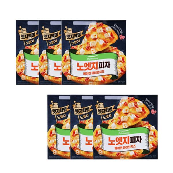 노엣지 피자 6판(베이컨파이브치즈) + 증정(코코젤라또 초코90ml)
