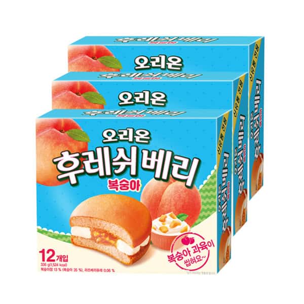 상품 01. 후레쉬베리 복숭아 12P 336g x3개