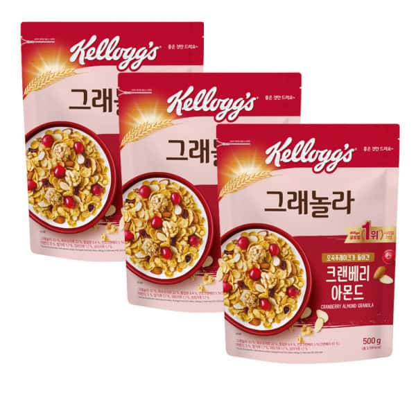 크랜베리 아몬드 그래놀라 500g 3개