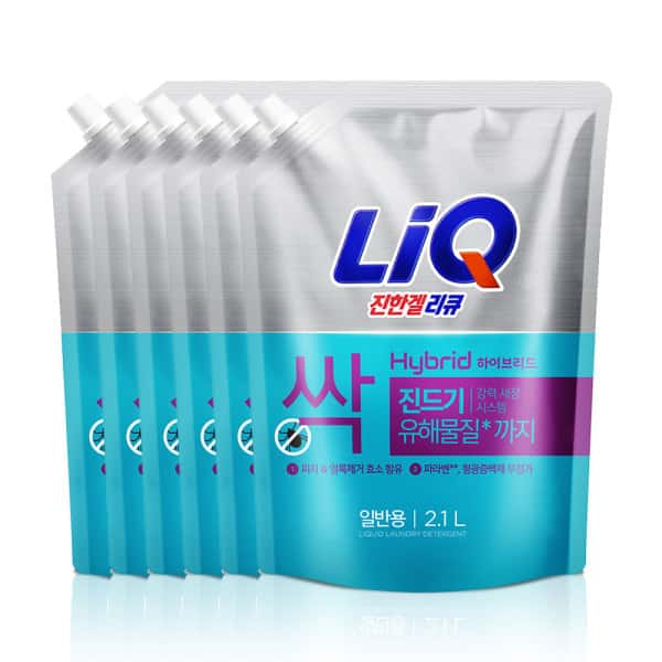 리큐 진한겔 하이브리드 2.1L 리필 6입 일반용