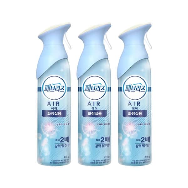 페브리즈 화장실용 에어 275g 상쾌한하늘향 3개