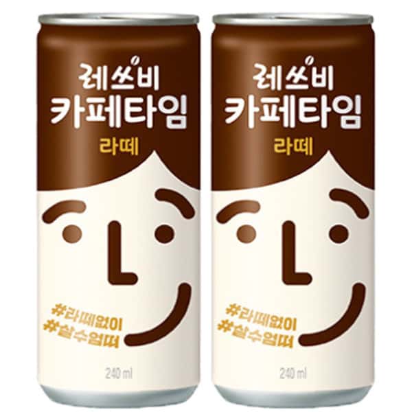 레쓰비카페타임라떼240ml 캔커피 캔커피음료