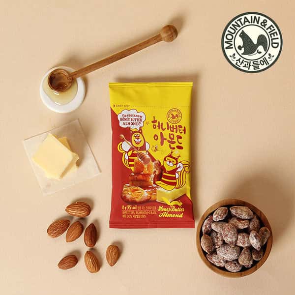 산과들에 허니버터 아몬드 18g x30봉 (시즈닝견과)