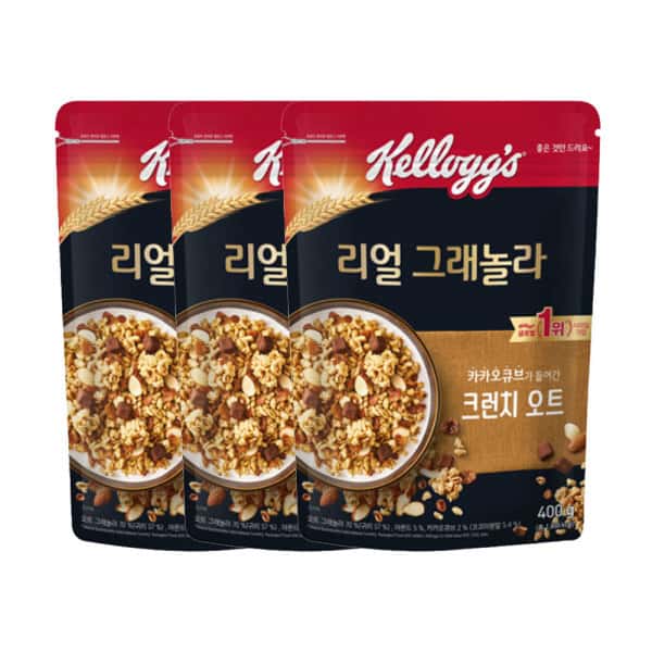 리얼그래놀라 크런치 오트 400g 3개