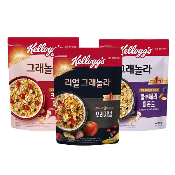 그래놀라 3종(리얼400g+크랜500g+블루450g)