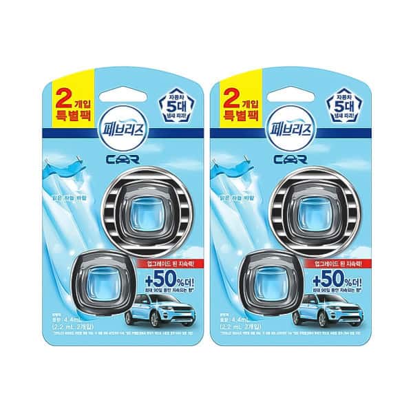 페브리즈 차량용 맑은 하늘 바람 본품/2.2ml 4개