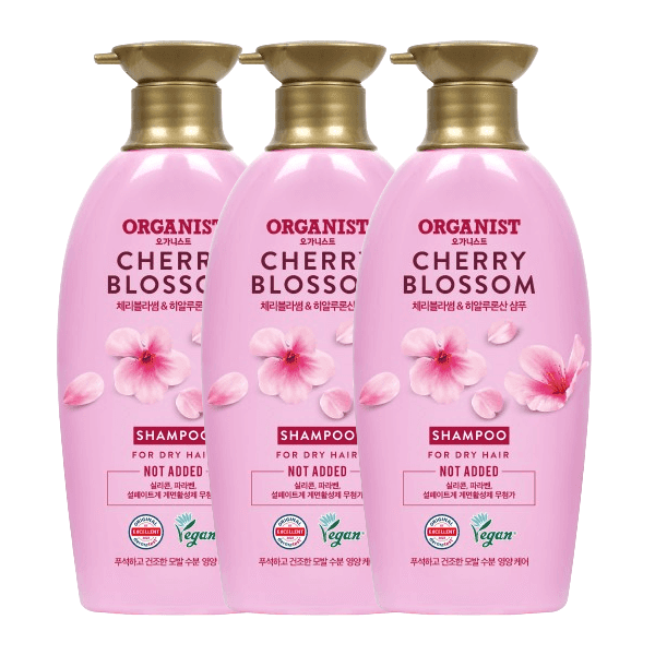 상품 01. 오가니스트 체리블라썸 수분영양 샴푸(비건) 500ml x 3개