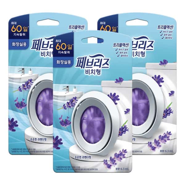 페브리즈 화장실용 비치형 은은한 라벤더향 본품/6.3ml 3개