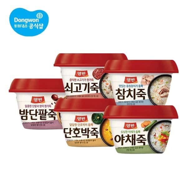양반죽 285g 12개야채죽참치죽호박죽쇠고기죽단팥죽