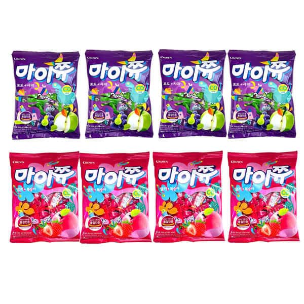 마이쮸 딸기+복숭아포도+사과 284g 혼합(8봉)