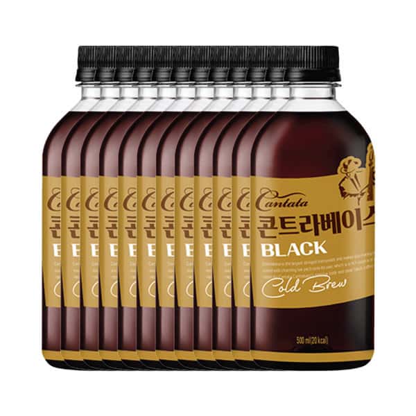 칸타타 콘트라베이스 콜드브루 블랙커피 500ml 12개 / 커피 / 음료