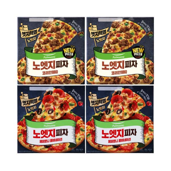 노엣지피자 코리안 BBQ 2+페페로니 콤비네이션 2 (총4판)