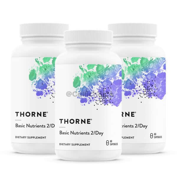 쏜리서치 베이직 뉴트리언트 투퍼데이 60캡슐 3병 Thorne Basic Nutrients 2 Day 종합비타민