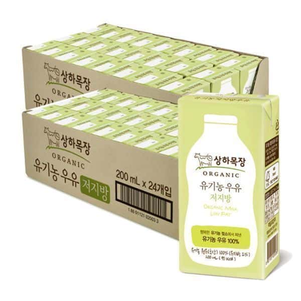 상품 01. 상하목장 유기농 저지방 멸균우유 200ML 48팩