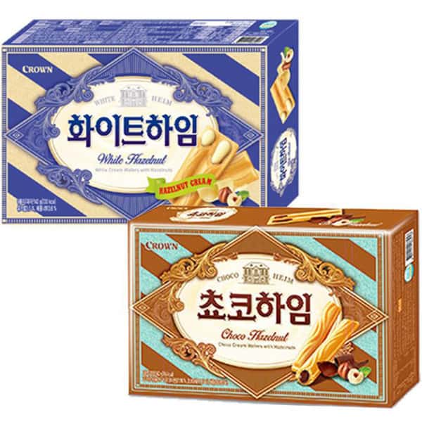 상품 01. 크라운 화이트하임284g+초코하임284g 2상자(36봉지)