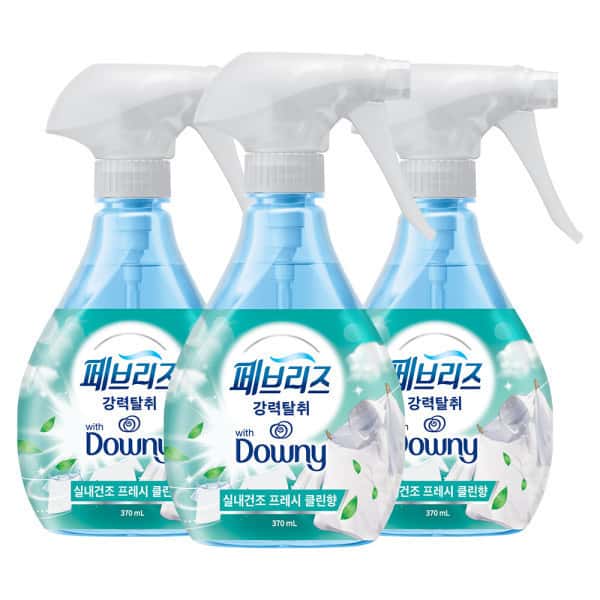 상품 01. 페브리즈 섬유탈취제 실내건조 프레시클린향 370ml 3개