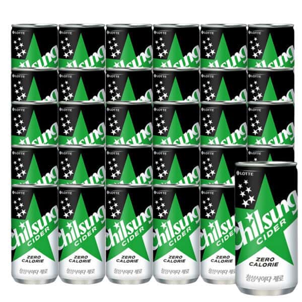 상품 01. 칠성사이다 제로 210ml캔30입 제로칼로리 / 다이어트 사이다 / 청량음료 / 탄산음료 / 탄산 / 제로음료