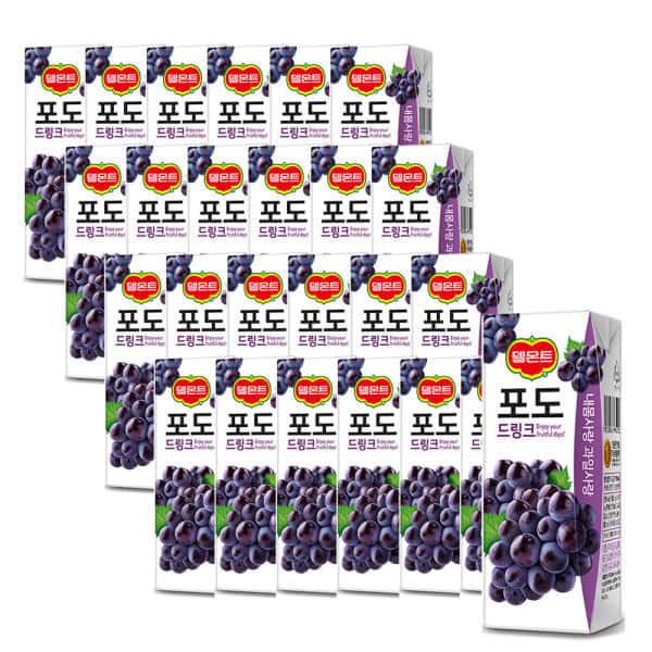 델몬트 포도 드링크 190ml 24팩 2박스(총 48팩) 포도주스/ 과일음료 / 델몬트 / 드링크팩