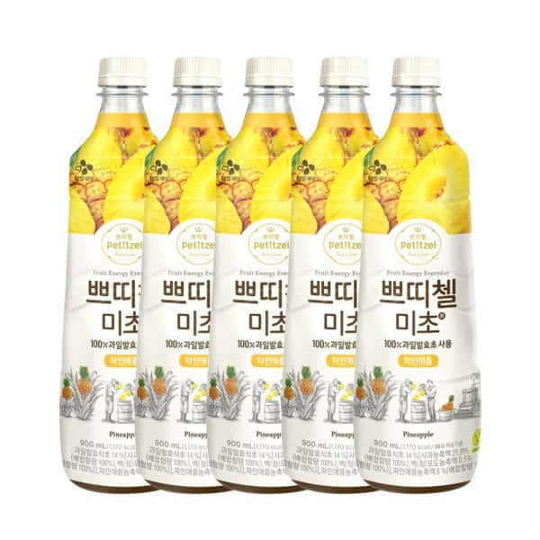 쁘띠첼 미초 파인애플 900ml 5개