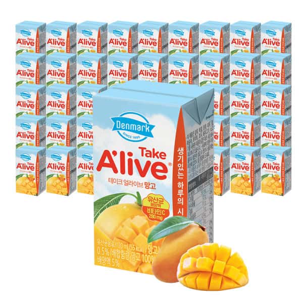 상품 01. 덴마크 테이크 얼라이브 망고 120ml x48팩