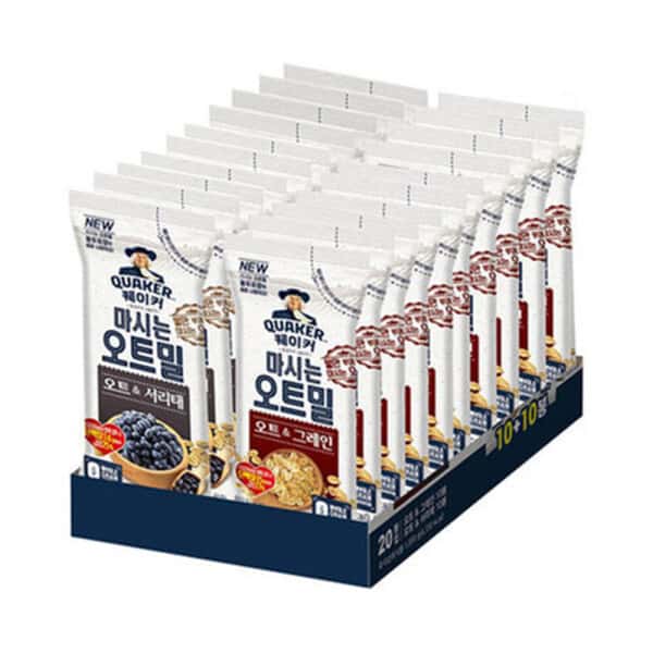 퀘이커 마시는 오트밀 그레인서리태 낱봉 20개