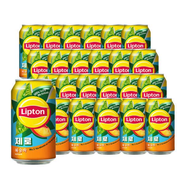 상품 01. 립톤 아이스티 복숭아맛 제로 355ml 24캔/홍차/복숭아에이드/복숭아아이스티