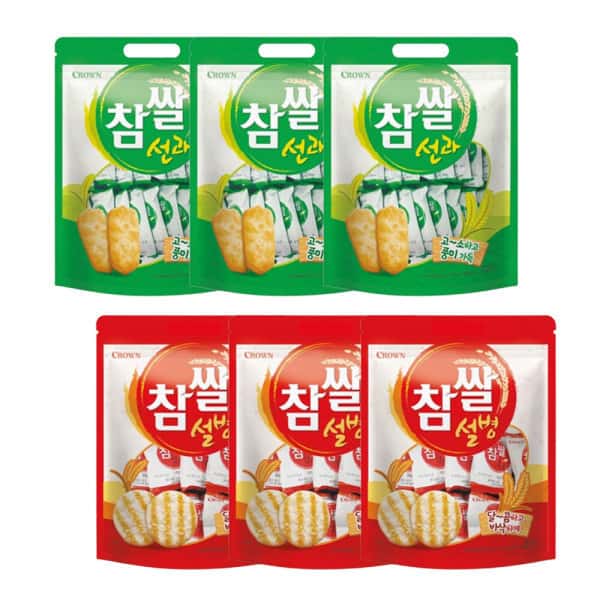 참쌀 선과 253g(44봉) 3개+참쌀설병270g(30봉) 3개