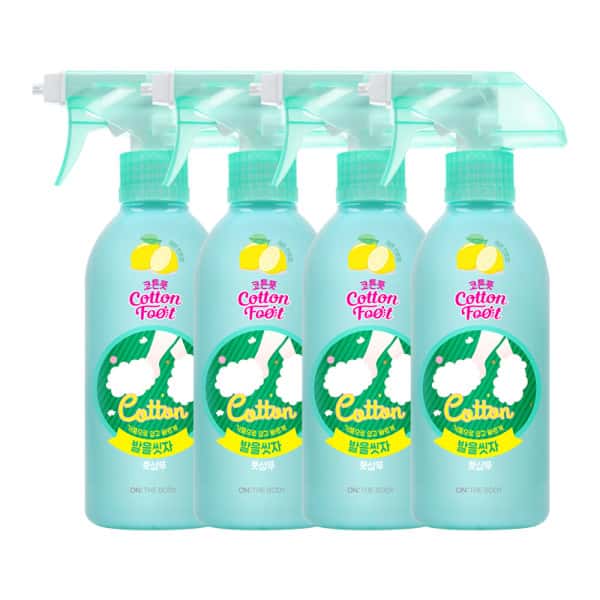 상품 01. 온더바디 발을씻자 코튼풋샴푸 레몬향 385ml 4개