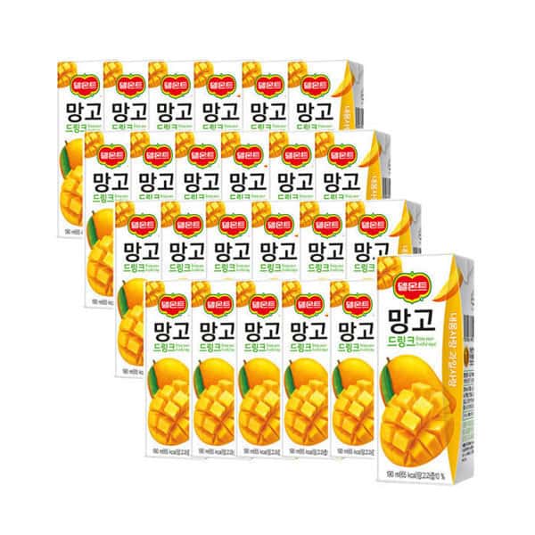 델몬트 망고 드링크 190ml 24팩 2박스(총 48팩) 망고 주스/ 과일음료 / 델몬트 / 드링크팩