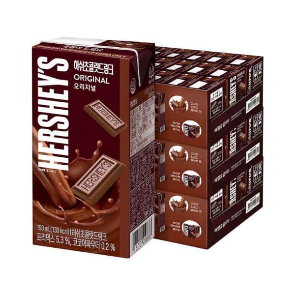 상품 01. 허쉬 초콜릿드링크 오리지널 190ml 24팩/초코우유