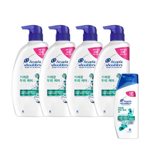 헤드앤숄더 가려운 두피케어 샴푸 850ml 4개 + 헤드앤숄더 가려운두피 샴푸 80ml 1개 증정