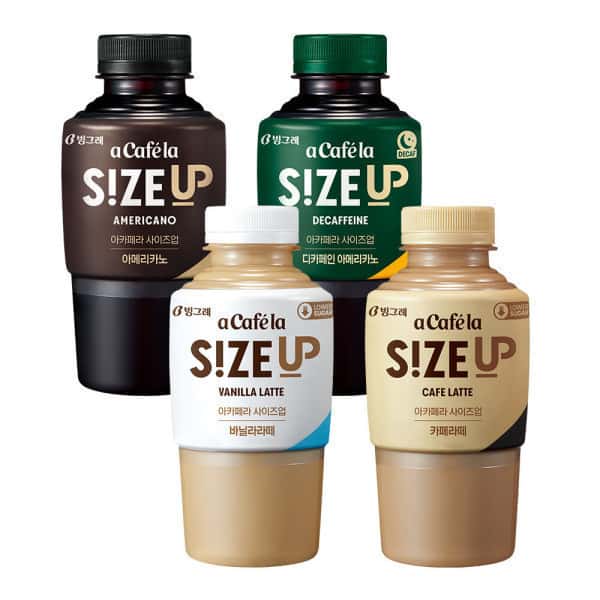 상품 01. 빙그레 아카페라 사이즈업 카페라떼 350mlx20펫 등 4종 택1 /아메리카노/바닐라라떼/디카페인