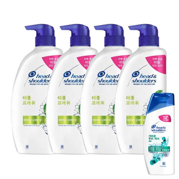 헤드앤숄더 애플 프레쉬 샴푸 850ml 4개 + 헤드앤숄더 가려운두피 샴푸 80ml 1개 증정