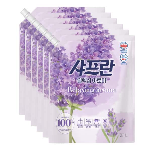 상품 01. 샤프란 섬유유연제 아로마 리필 2.1L x6