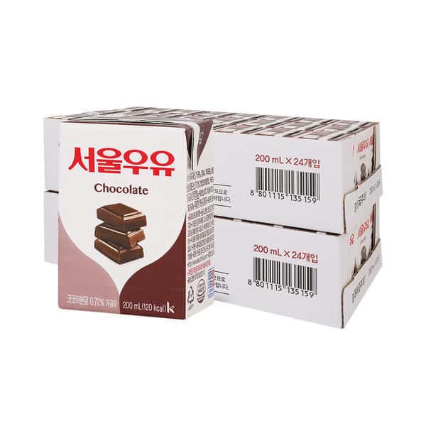 상품 01. 서울우유 초코 멸균우유 200ml 24입+24입 (2박스) 초코우유/멸균우유