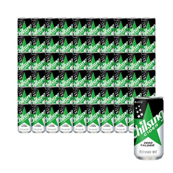 상품 01. 칠성사이다 제로 210ml 60캔 제로칼로리 / 다이어트 사이다 / 청량음료 / 탄산음료 / 제로음료