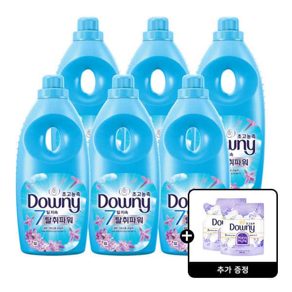 상품 01. 다우니 탈취파워 레몬그라스와 라일락 초고농축 섬유유연제 본품/1L 6개 +다우니 화이트 머스크 200mL 2개