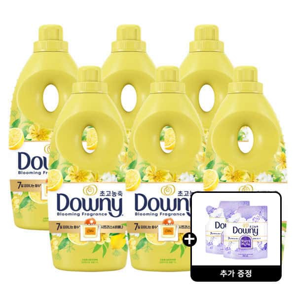 상품 01. 다우니 생화향기 컬렉션 시트러스 앤 버베나 1L 6개 +다우니 화이트 머스크 200mL 2개