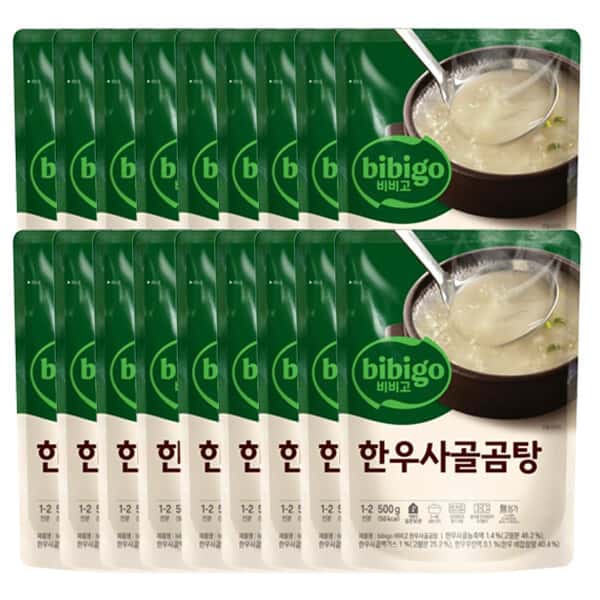 비비고 한우사골곰탕 500g 18개