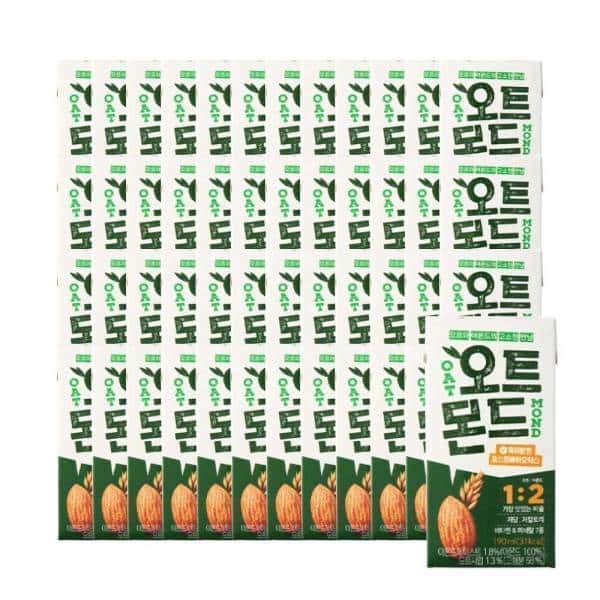 상품 01. 롯데칠성 오트몬드 190ml 24입+24입(2박스) 식물성 음료/ 건강음료 / 비건 음료 / 우유