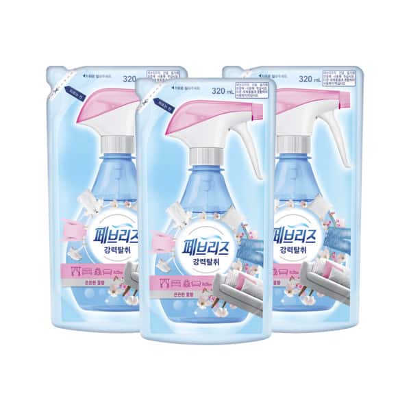 상품 01. 페브리즈 섬유탈취제 은은한 향 320ml 리필 3개