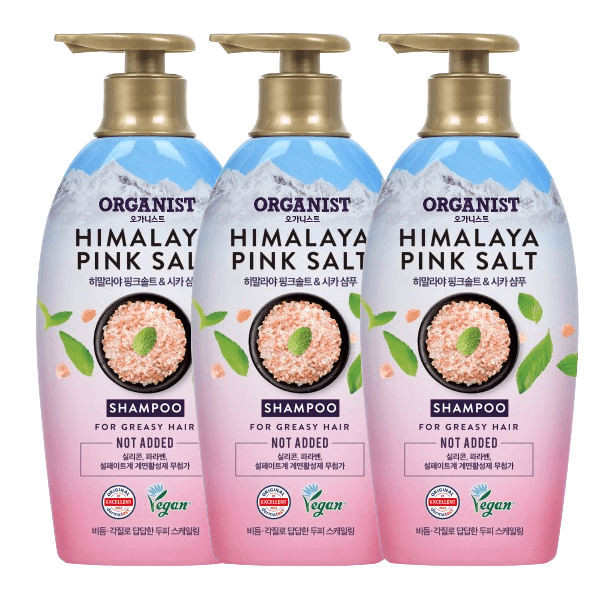 상품 01. (두피케어)오가니스트 히말라야 핑크솔트 스케일링 샴푸(비건) 500ml x 3개