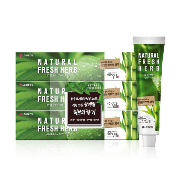상품 01. 죽염 내추럴 후레쉬 허브 치약 130G 3개