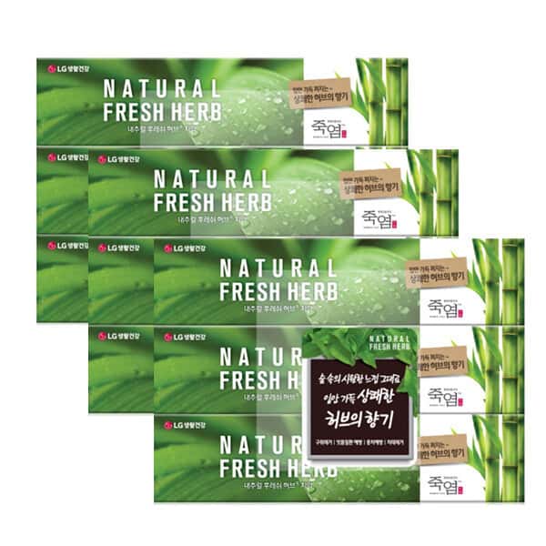 상품 01. 죽염 내추럴 후레쉬 허브 치약 130G 9개 (3입 3세트)