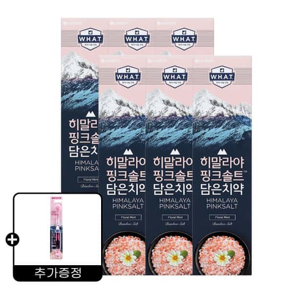 페리오 히말라야 핑크솔트 치약(플로럴민트)100g 6개 + 핑크솔트 칫솔