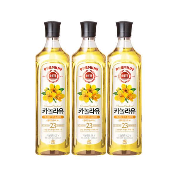상품 01. 사조 카놀라유 900mL x 3개